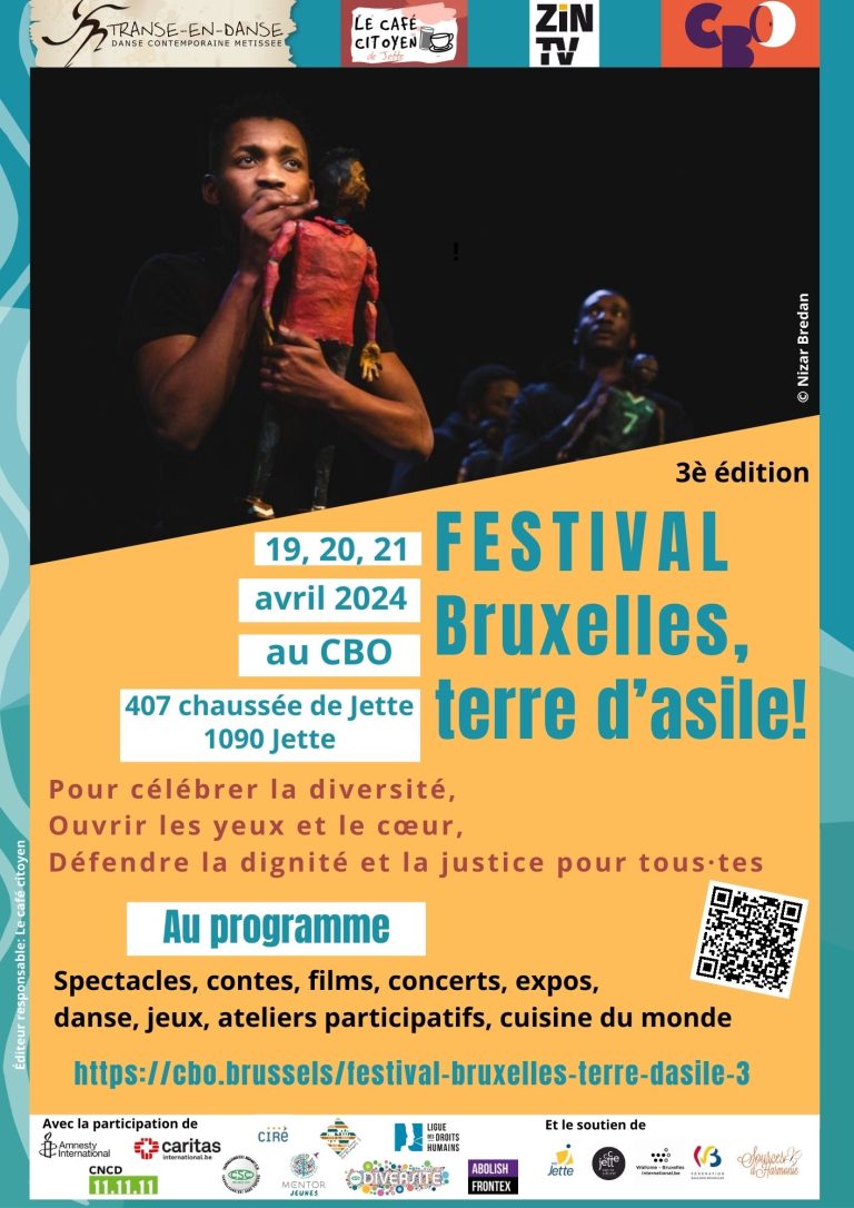 Affiche du festival bruxelles terre d'asile